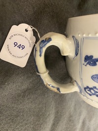 A Chinese blue and white 'antiquities' teapot and cover, Kangxi